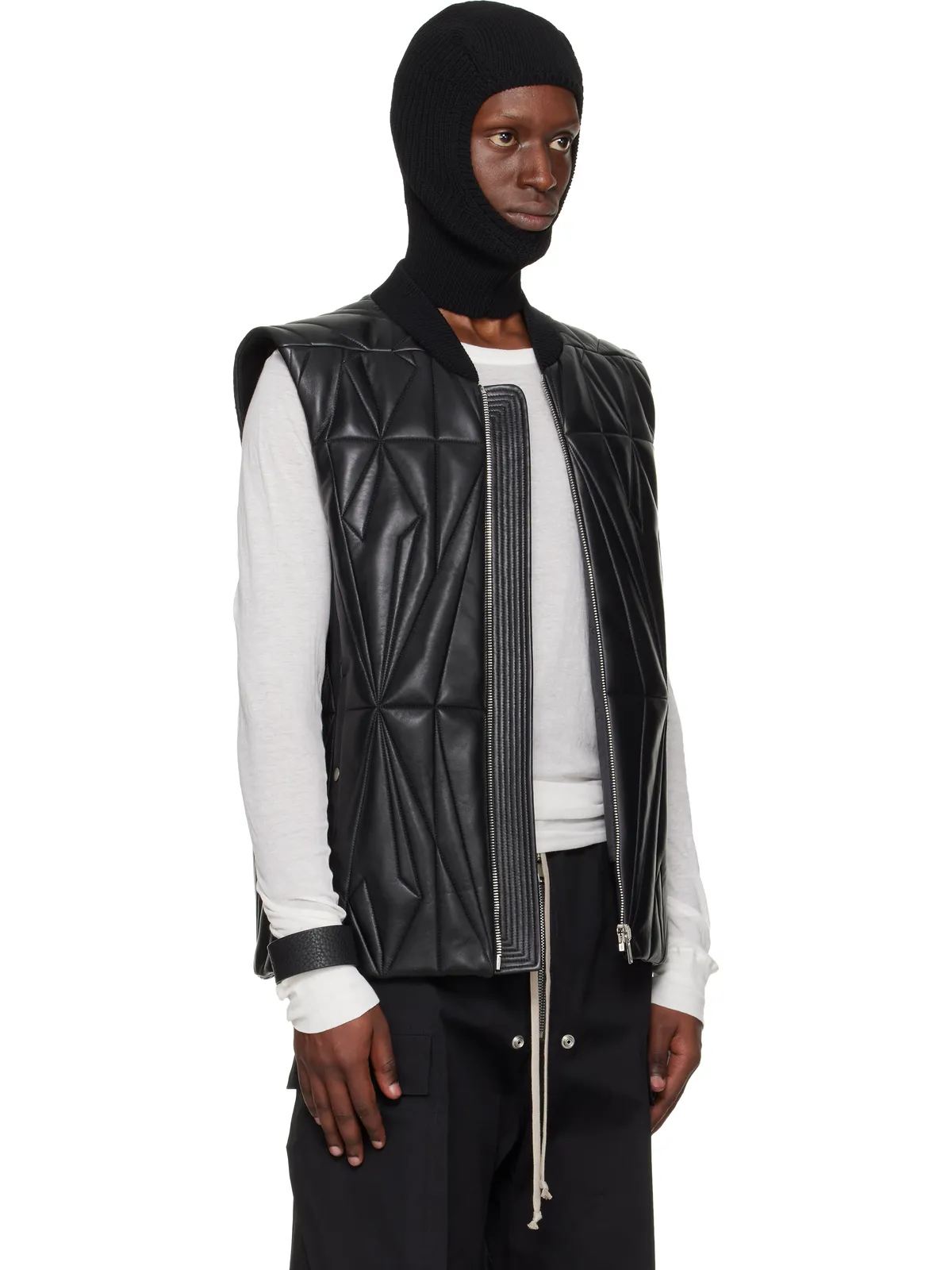 Rick Owens Moncler + Rick Owens Geocamo Flight レザー ベスト - 画像2