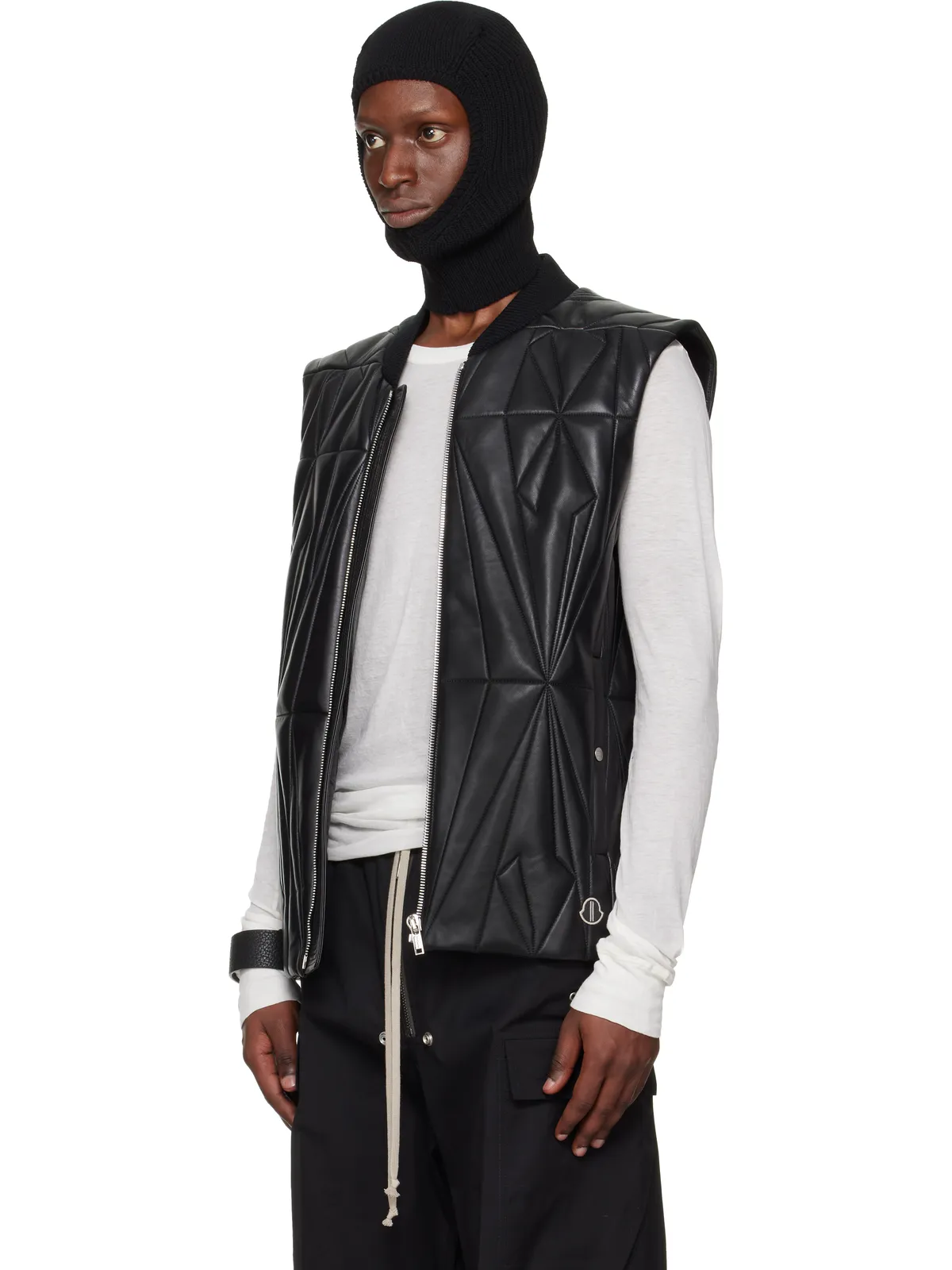 Rick Owens Moncler + Rick Owens Geocamo Flight レザー ベスト - 画像4