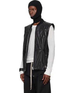 Rick Owens Moncler + Rick Owens Geocamo Flight レザー ベスト - サムネイル4