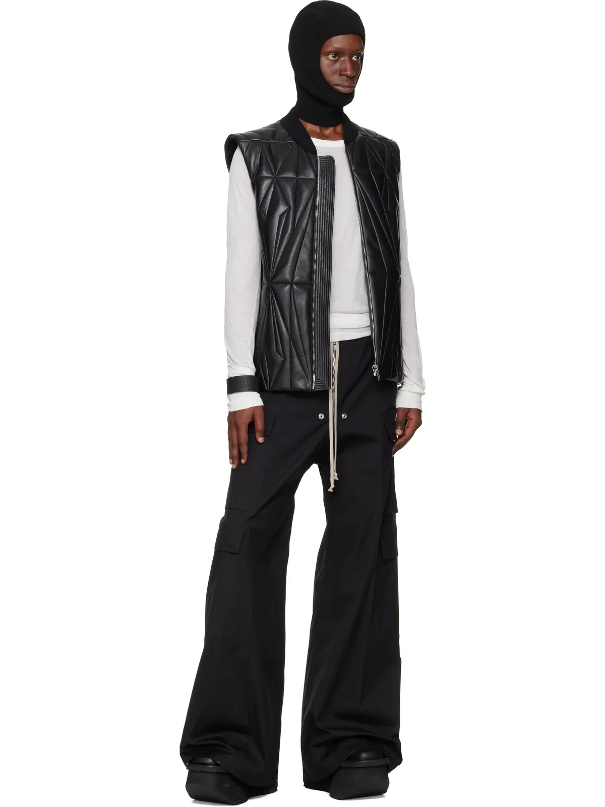 Rick Owens Moncler + Rick Owens Geocamo Flight レザー ベスト - 画像5