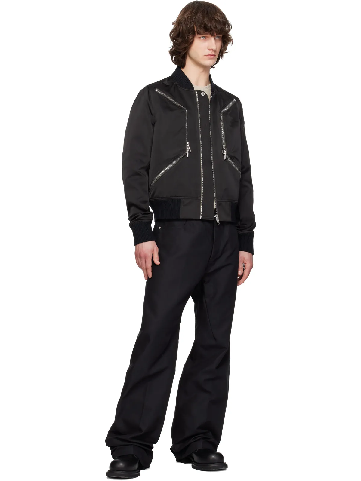 Rick Owens Temple Heizer Flight ボンバージャケット - 画像4