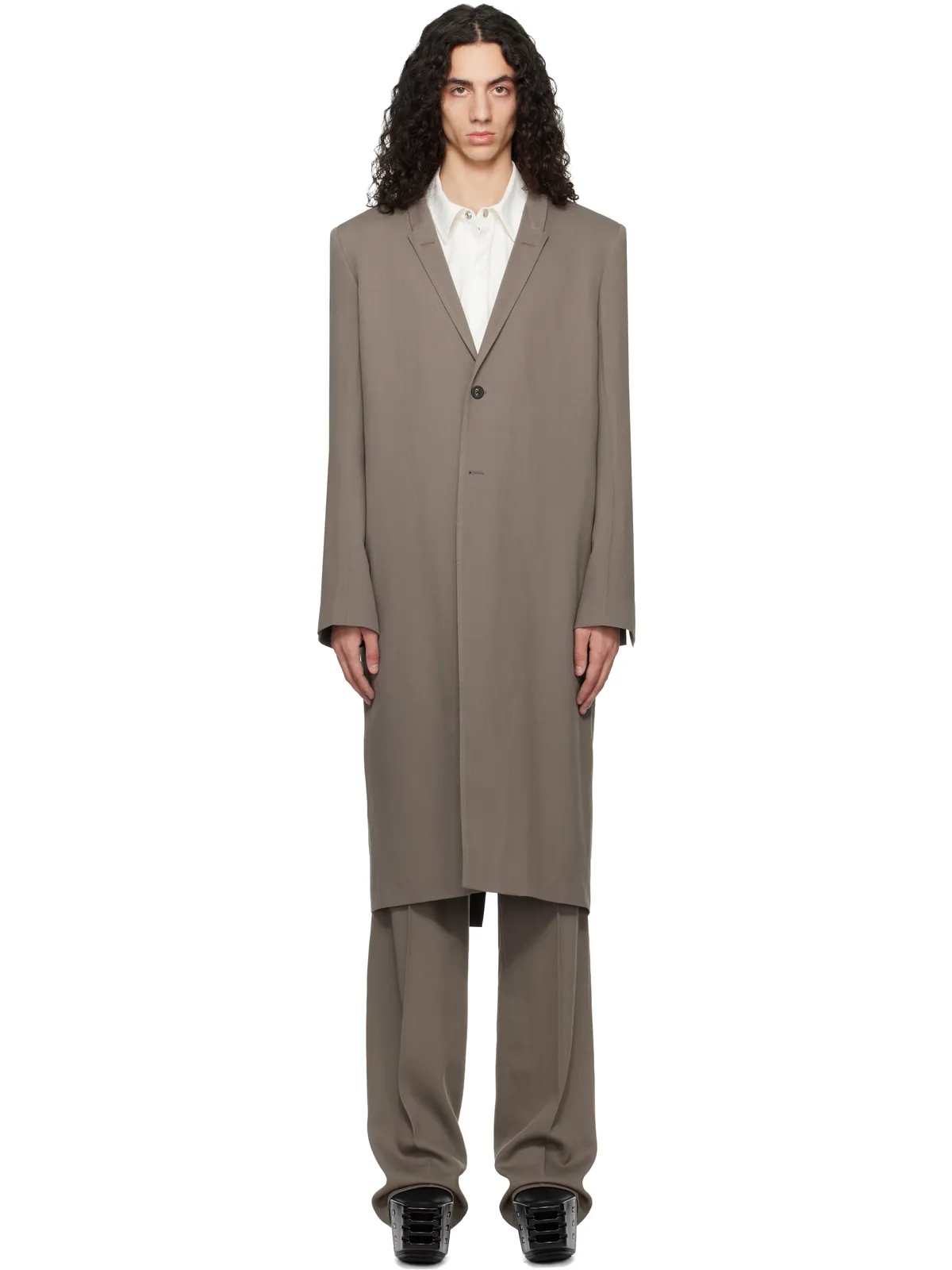 Rick Owens Temple Twisted Wool Concordian コート - 画像1