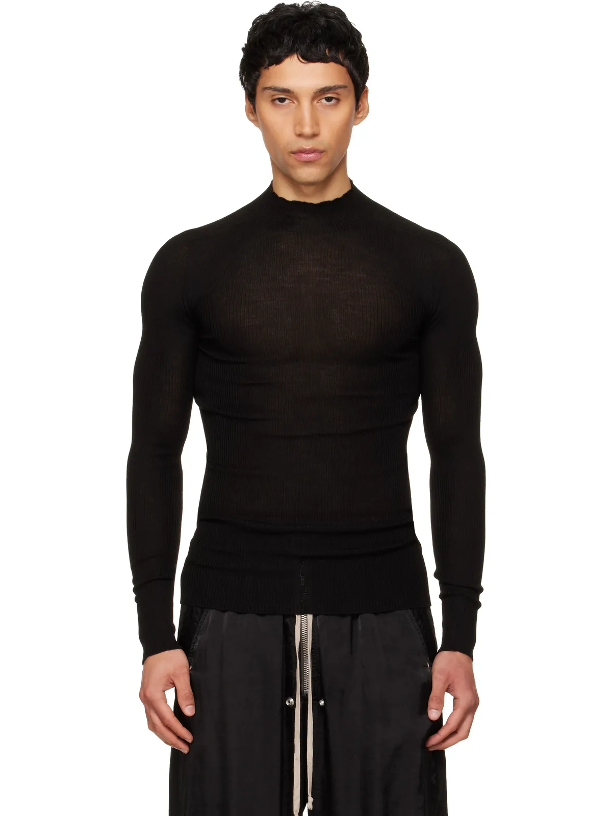 Rick Owens Temple Ribbed Lupetto セーター - 画像1
