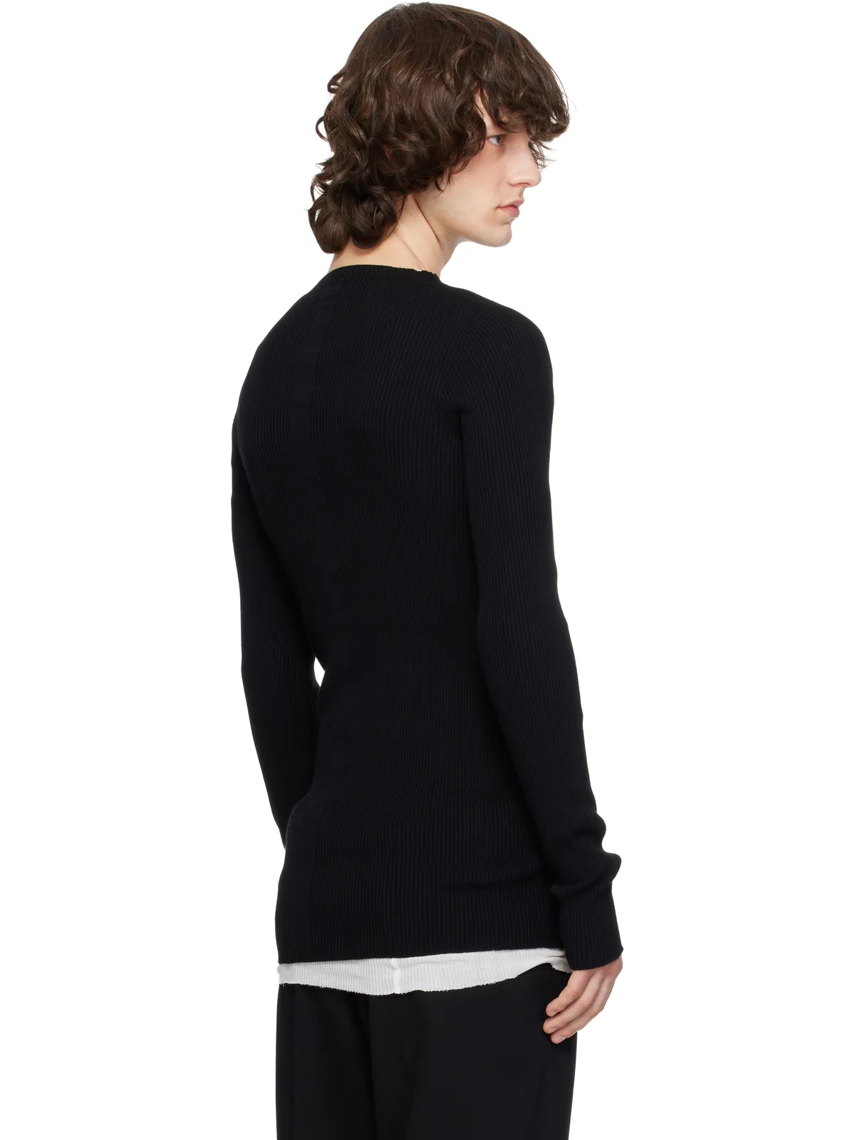 Rick Owens Temple リブ ラウンドネック セーター - 画像3