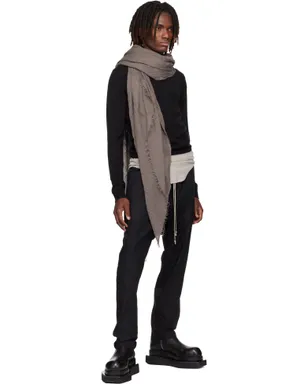 Rick Owens Temple Rasato Knit Cropped Biker セーター - サムネイル4
