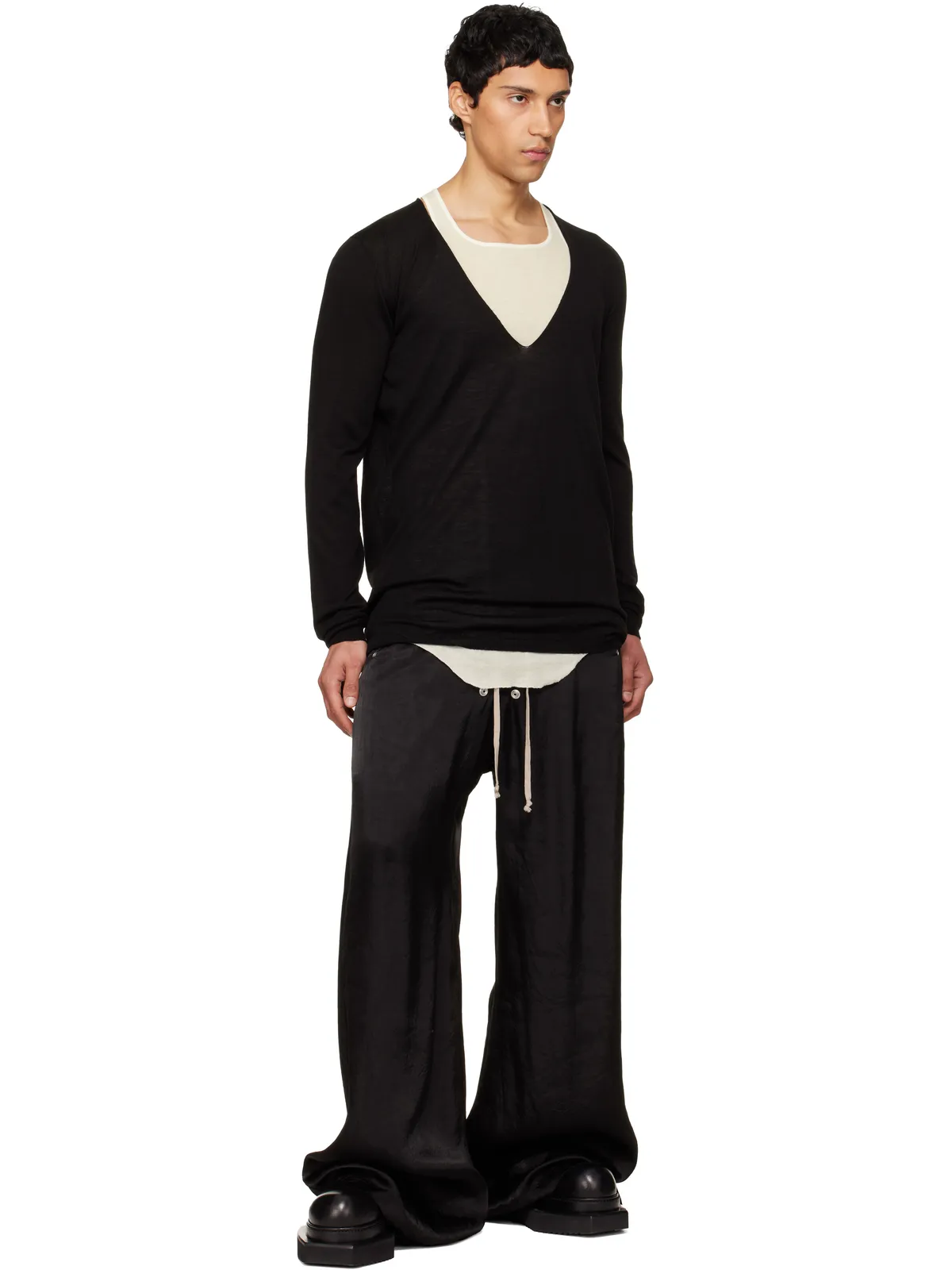 Rick Owens Temple Oversized Extreme V-Neck セーター - 画像4