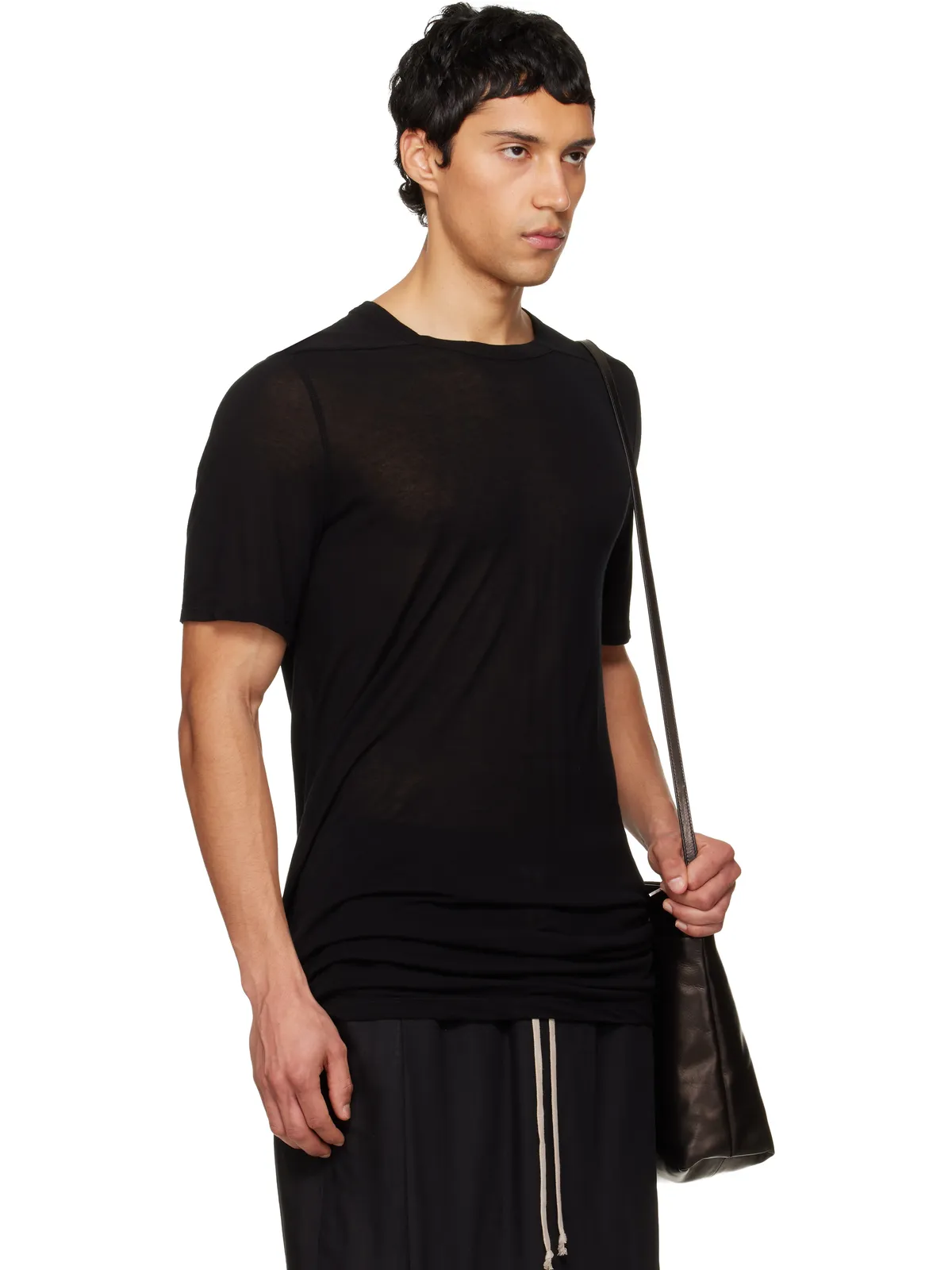 Rick Owens Temple Level シルク Tシャツ - 画像2