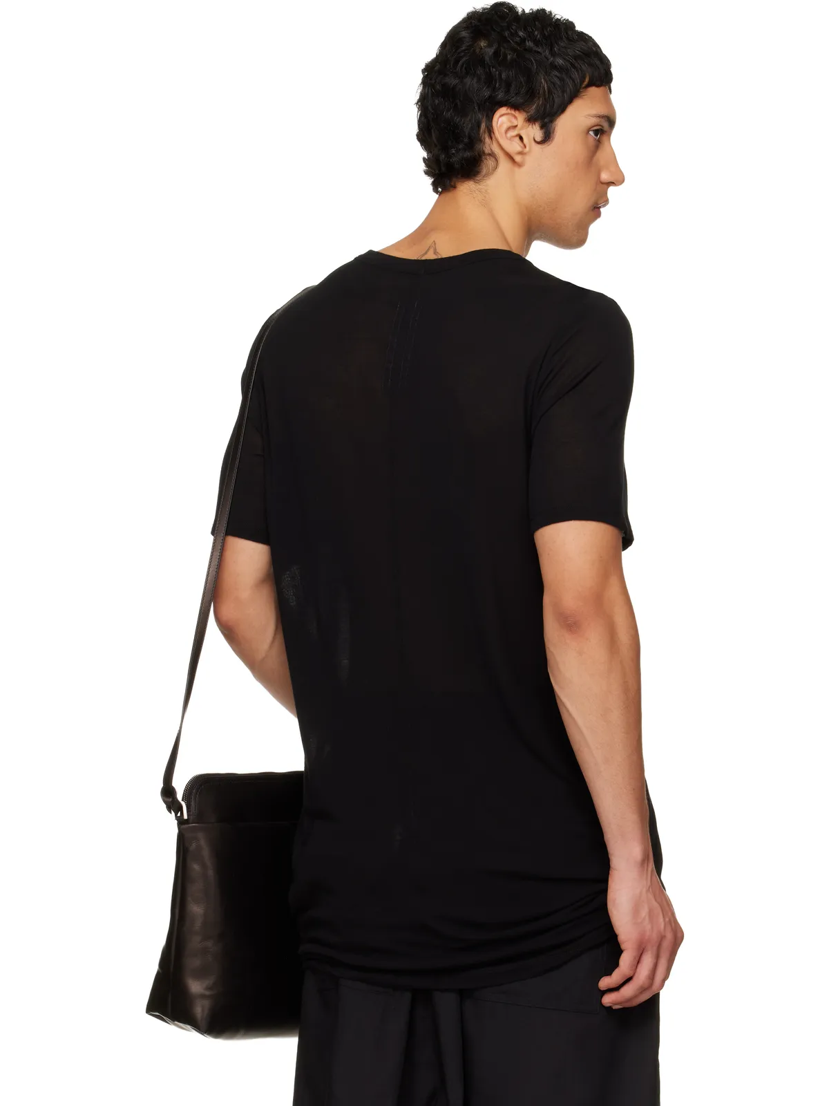 Rick Owens Temple Level シルク Tシャツ - 画像3