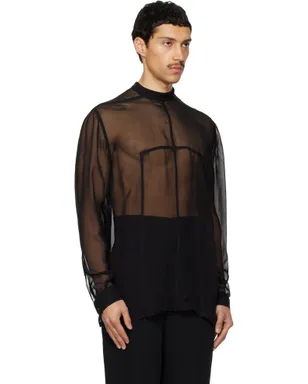 Rick Owens Temple Silk Chiffon Fork Shield トップス - サムネイル2