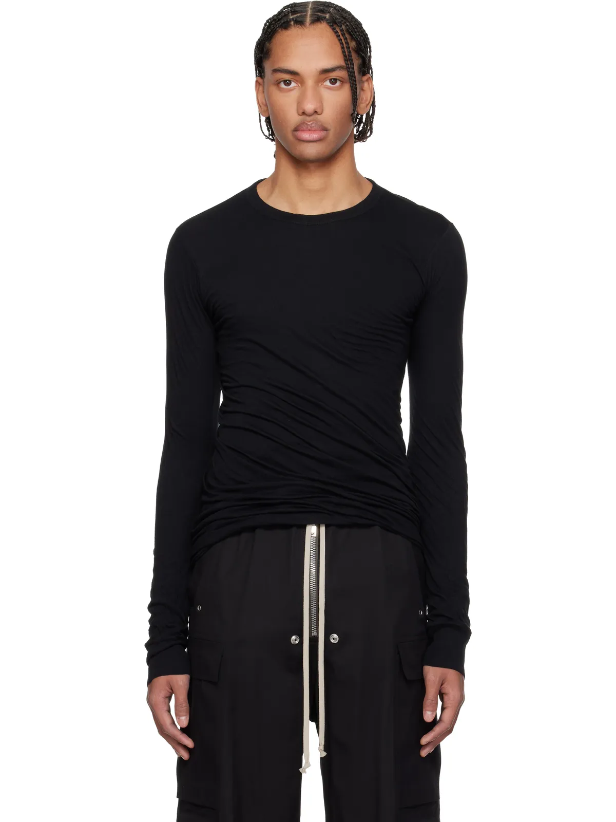Rick Owens Temple Double 長袖Tシャツ - 画像1
