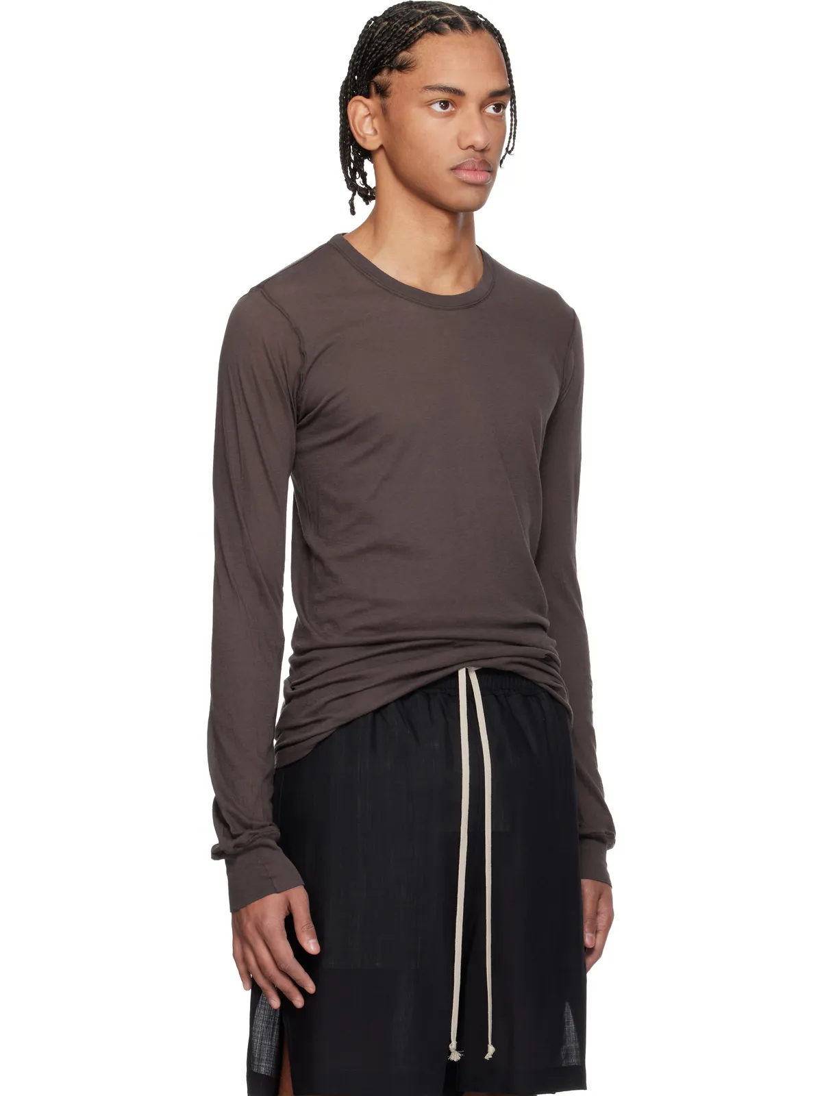 Rick Owens Temple Basic 長袖Tシャツ - 画像2