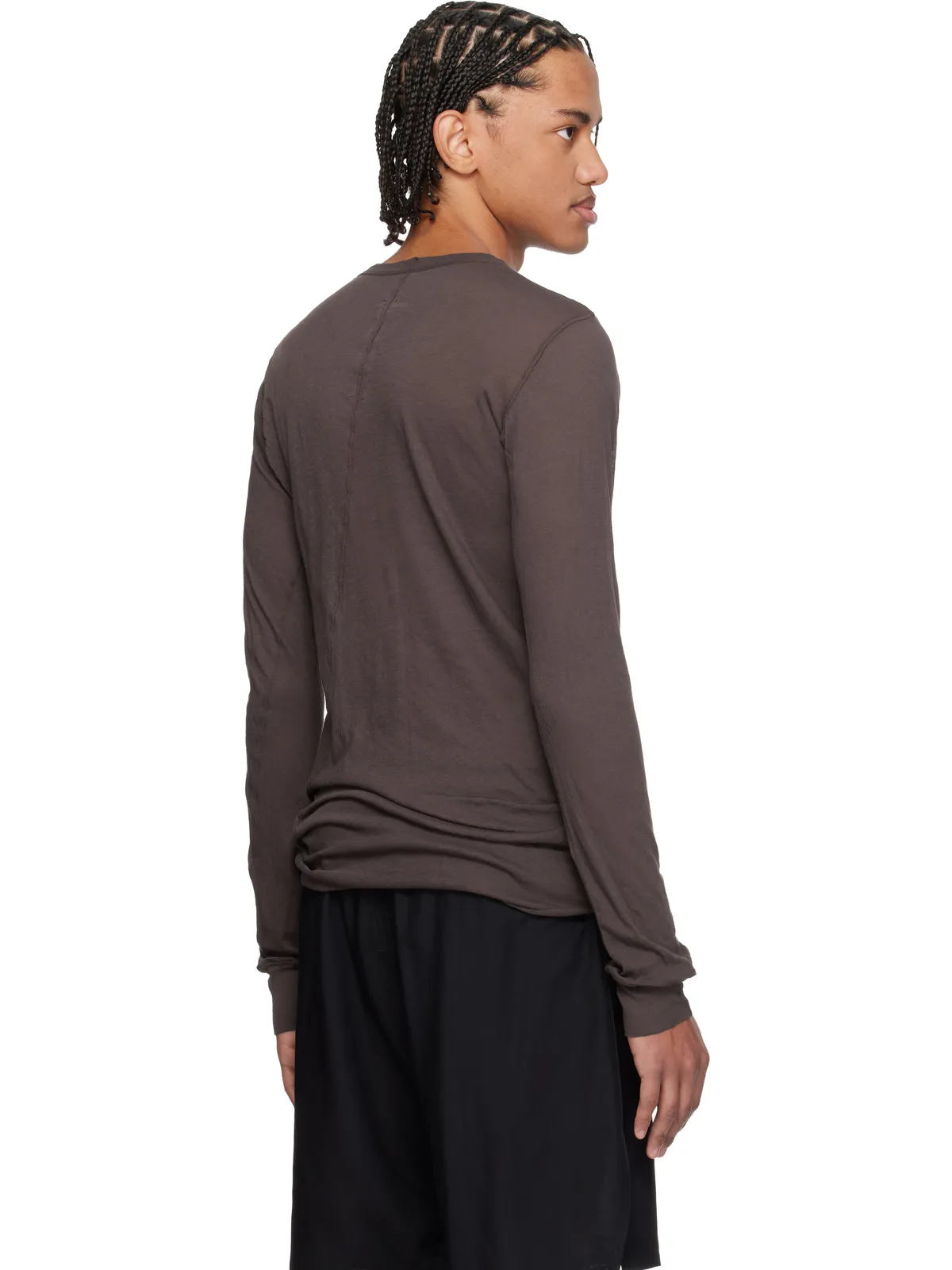 Rick Owens Temple Basic 長袖Tシャツ - 画像3