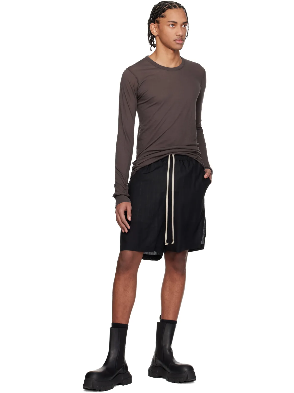 Rick Owens Temple Basic 長袖Tシャツ - 画像4