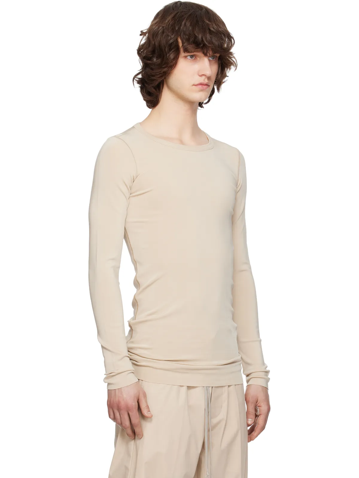Rick Owens Temple Rib LS Tシャツ - 画像2