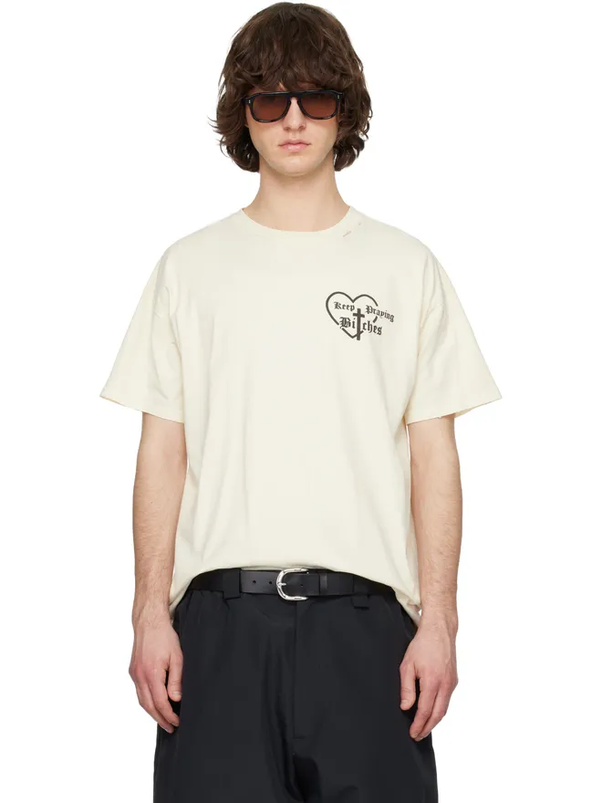 Willy Chavarria Willy Chavarria 'Keep Praying Bitches' Easy Tシャツの商品画像