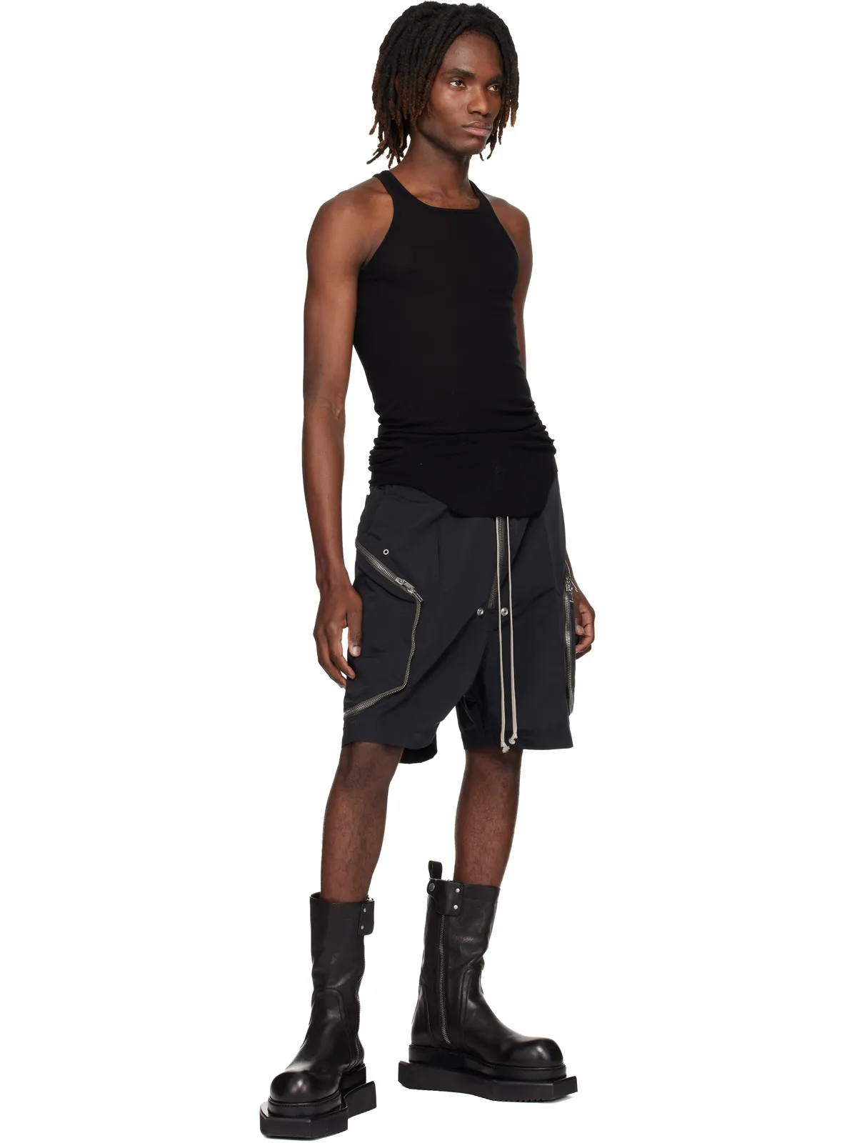 Rick Owens Temple Basic リブタンクトップ - 画像4