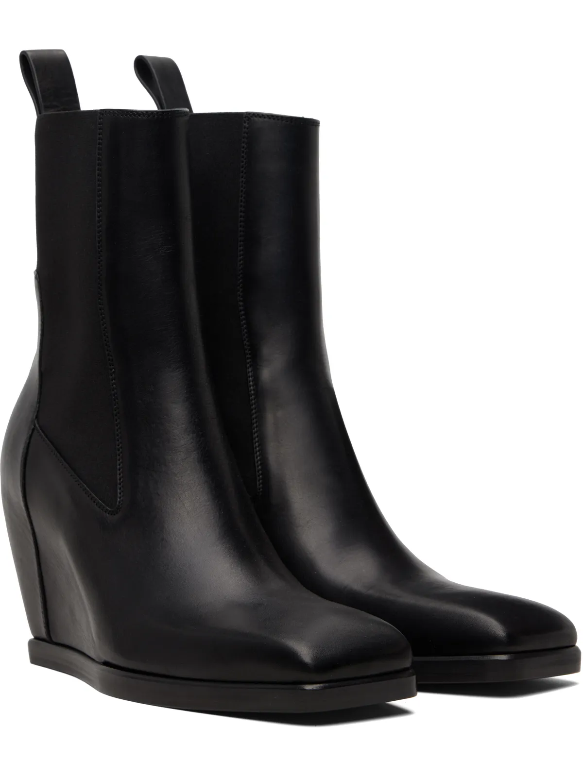 Rick Owens Temple Wedge Heeled Sliver チェルシーブーツ - 画像4