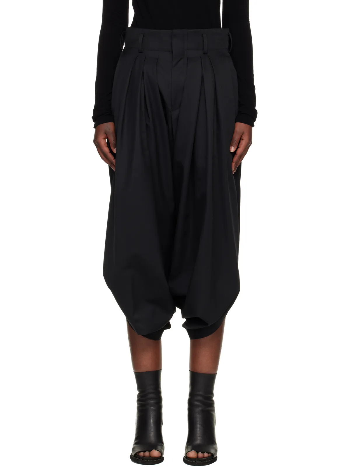 Comme des Garçons ポリエステル ウール ギャバジン トラウザーズ - 画像1