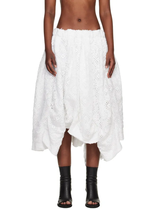 Comme des Garçons Comme des Garçons Polyester Chemical Lace ミディアムスカートの商品画像