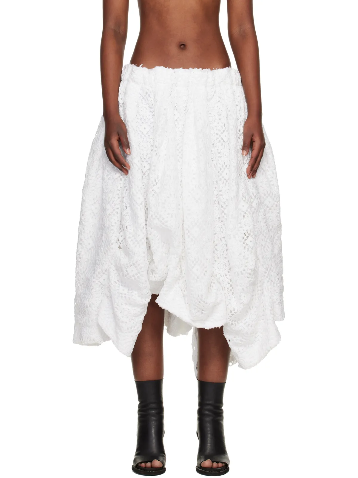 Comme des Garçons Polyester Chemical Lace ミディアムスカート - 画像1