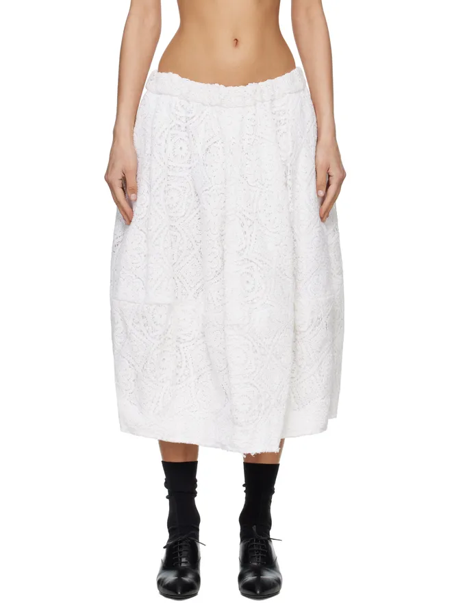 Comme des Garçons Comme des Garçons Cotton Chemical Lace Garment Treated ミディアムスカートの商品画像