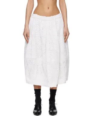 Comme des Garçons Cotton Chemical Lace Garment Treated ミディアムスカート - サムネイル1
