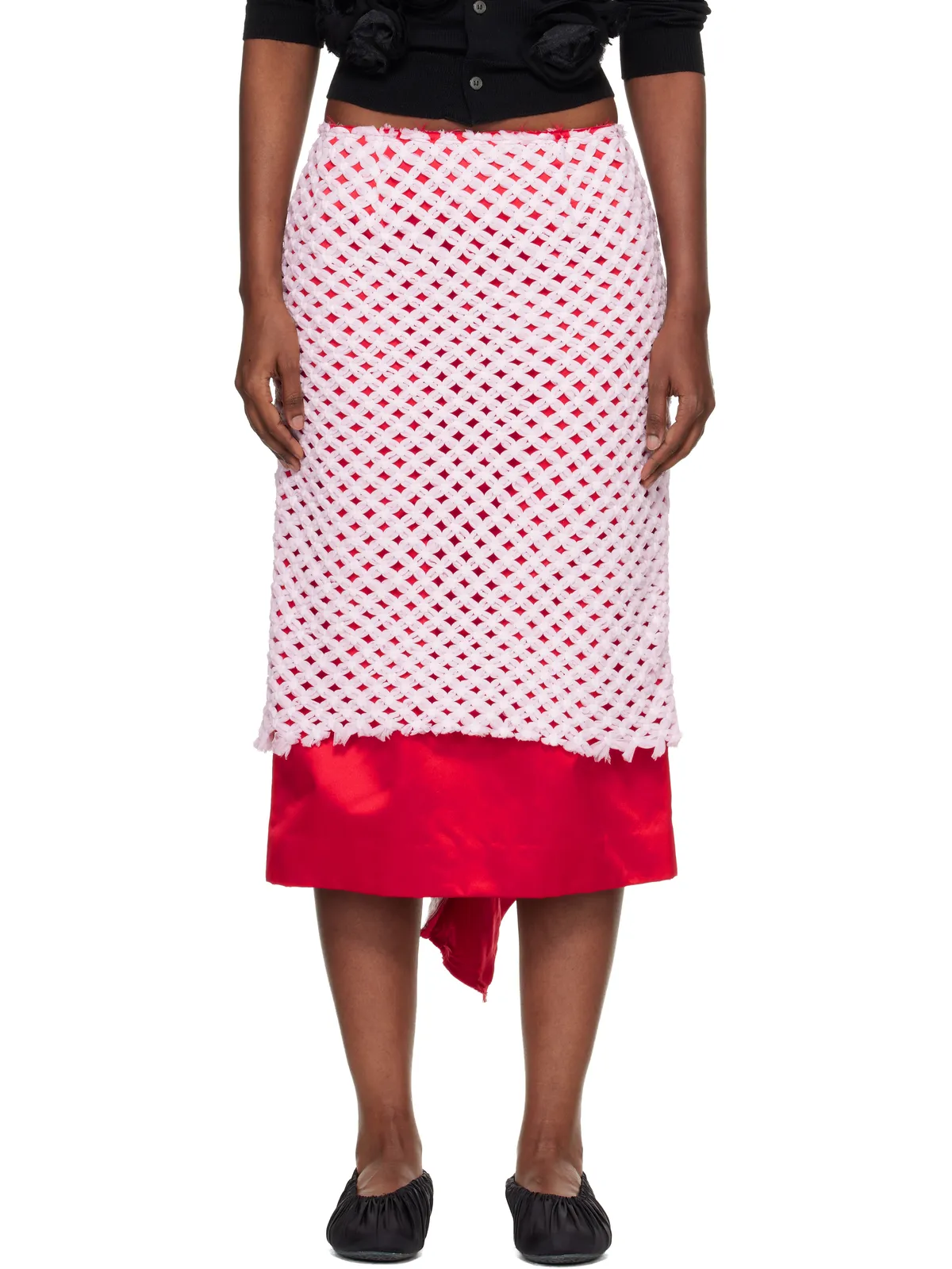Comme des Garçons チュール ブレイド メッシュ ミディアムスカート - 画像1
