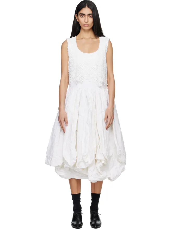 Comme des Garçons Comme des Garçons Gros Grain Brocade Lace Garment Treated ミディアムワンピースの商品画像