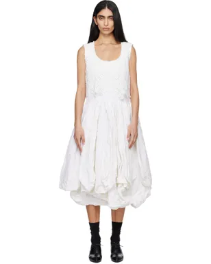 Comme des Garçons Gros Grain Brocade Lace Garment Treated ミディアムワンピース - サムネイル1
