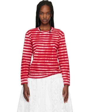 Comme des Garçons Cotton Jersey Stripe Garment Treated Tシャツ - サムネイル1