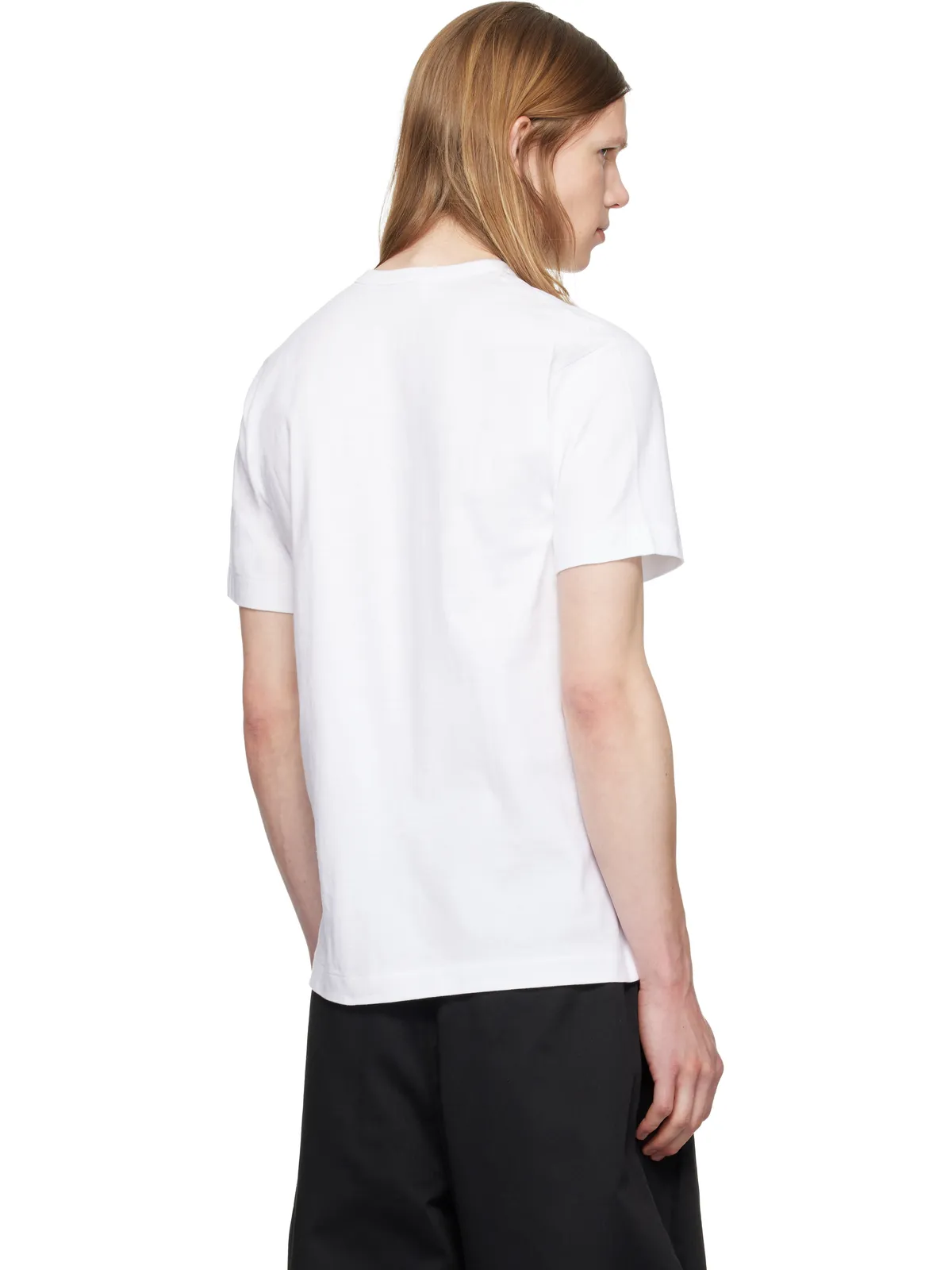 COMME des GARÇONS PLAY 'Green Emblem Green Heart' Tシャツ - 画像3