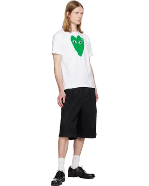 COMME des GARÇONS PLAY 'Green Emblem Green Heart' Tシャツ - サムネイル4