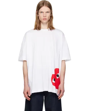 COMME des GARÇONS PLAY 'Oversized Red Corner Heart' Tシャツ - サムネイル1