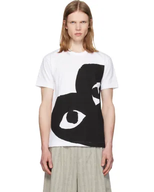 COMME des GARÇONS PLAY 'Big Black Heart' Tシャツ - サムネイル1