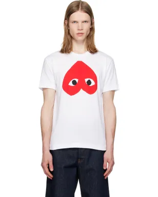 COMME des GARÇONS PLAY 'Upside Down Big Red Heart' Tシャツ - サムネイル1