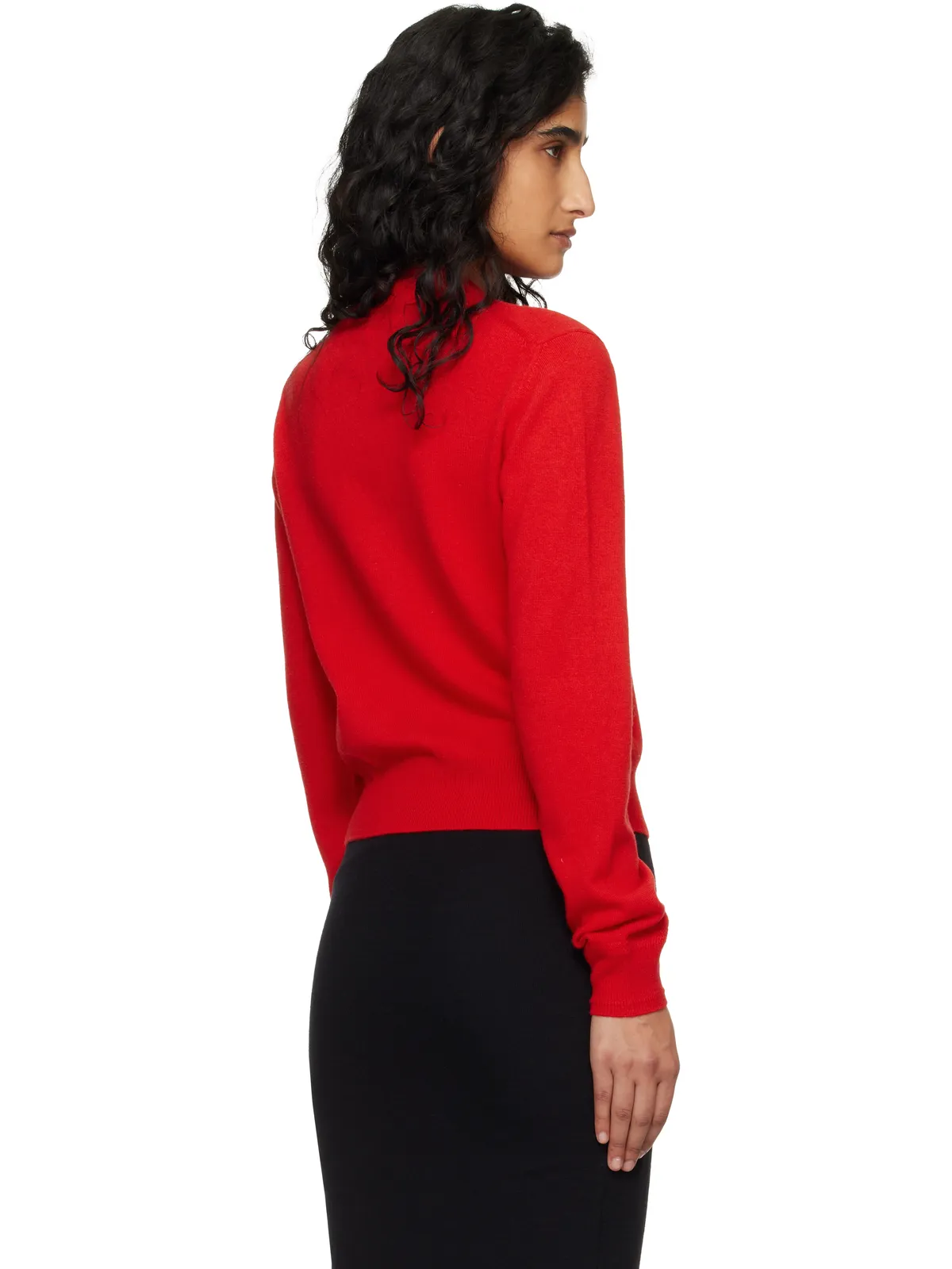 Jil Sander ライトウェイト ウール クルーネック カーディガン - 画像3