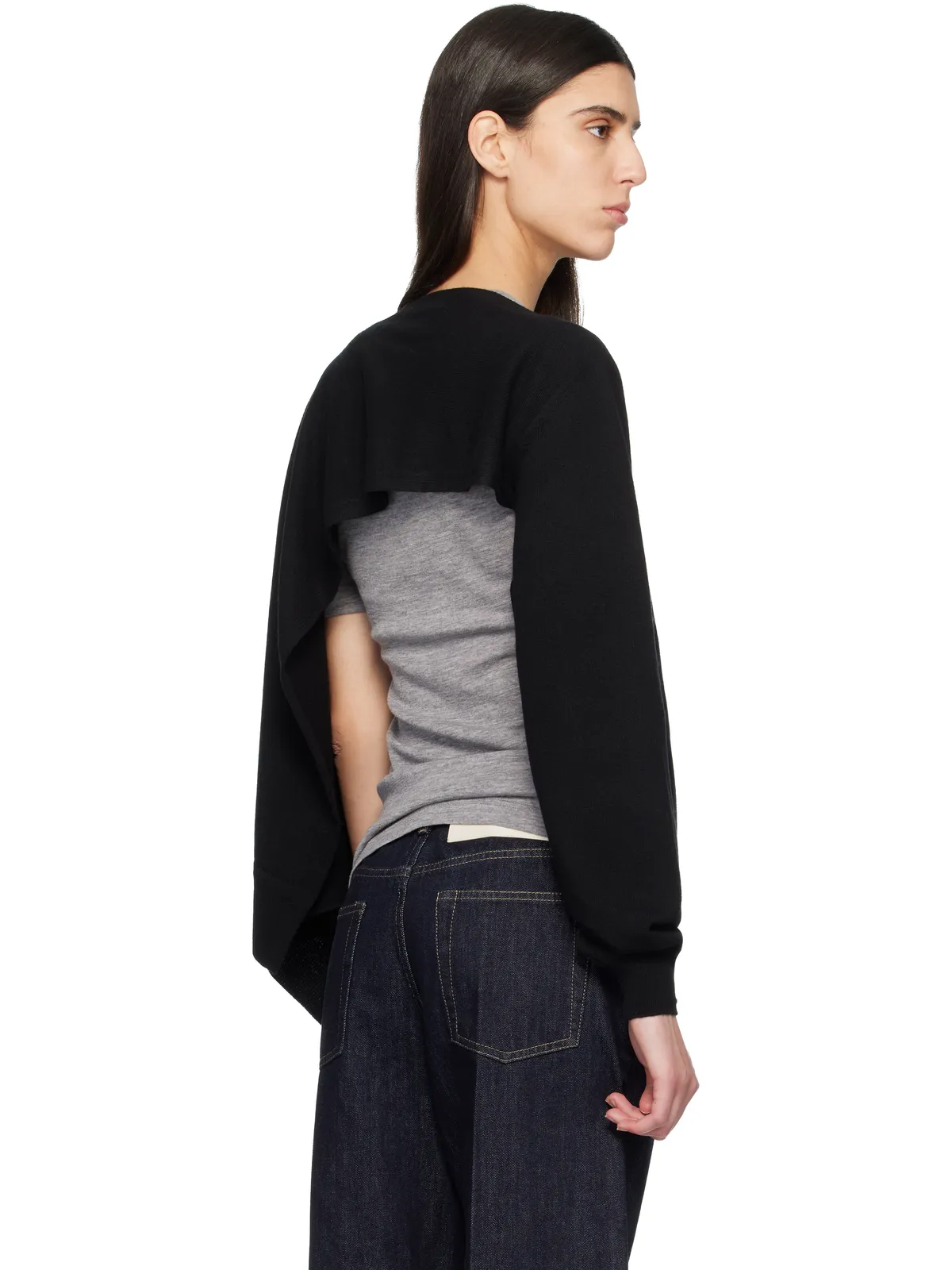 Jil Sander Cape One Sleeve セーター - 画像3
