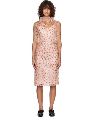 Jil Sander Floral Lined ミディアムワンピース - サムネイル1