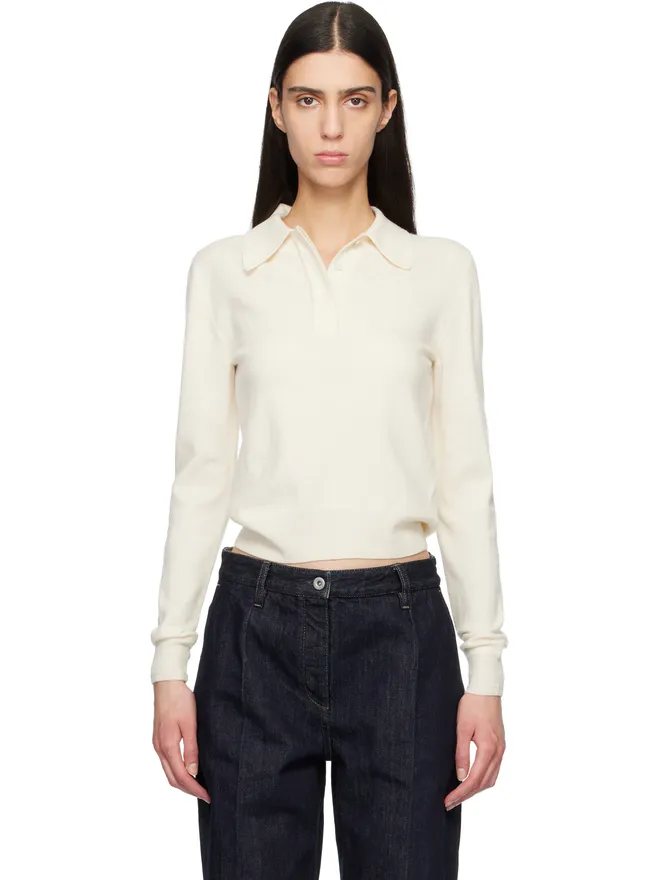Jil Sander Jil Sander ウール 長袖ニットポロシャツの商品画像