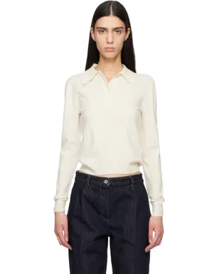 Jil Sander ウール 長袖ニットポロシャツ - サムネイル1