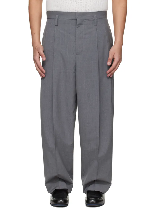 Jil Sander Jil Sander タック バージンウール トラウザーズの商品画像