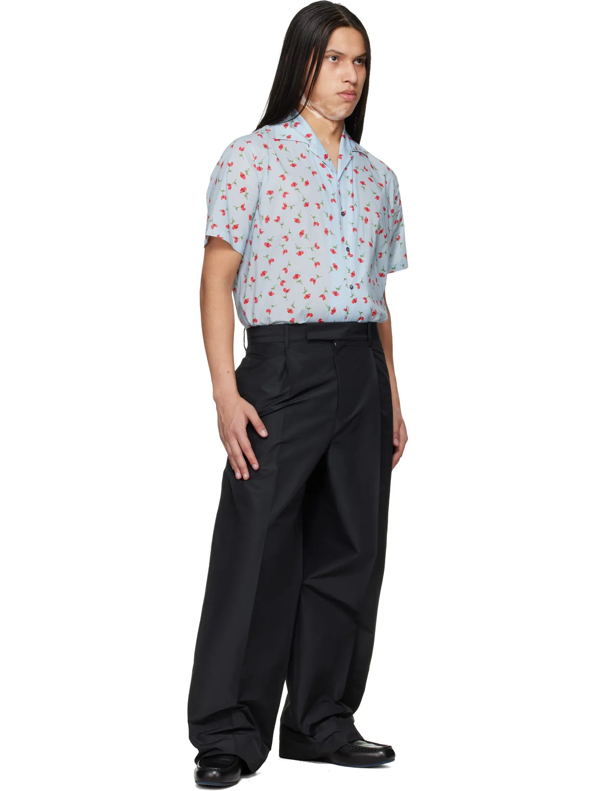 Jil Sander タック タフタ トラウザーズ - 画像4