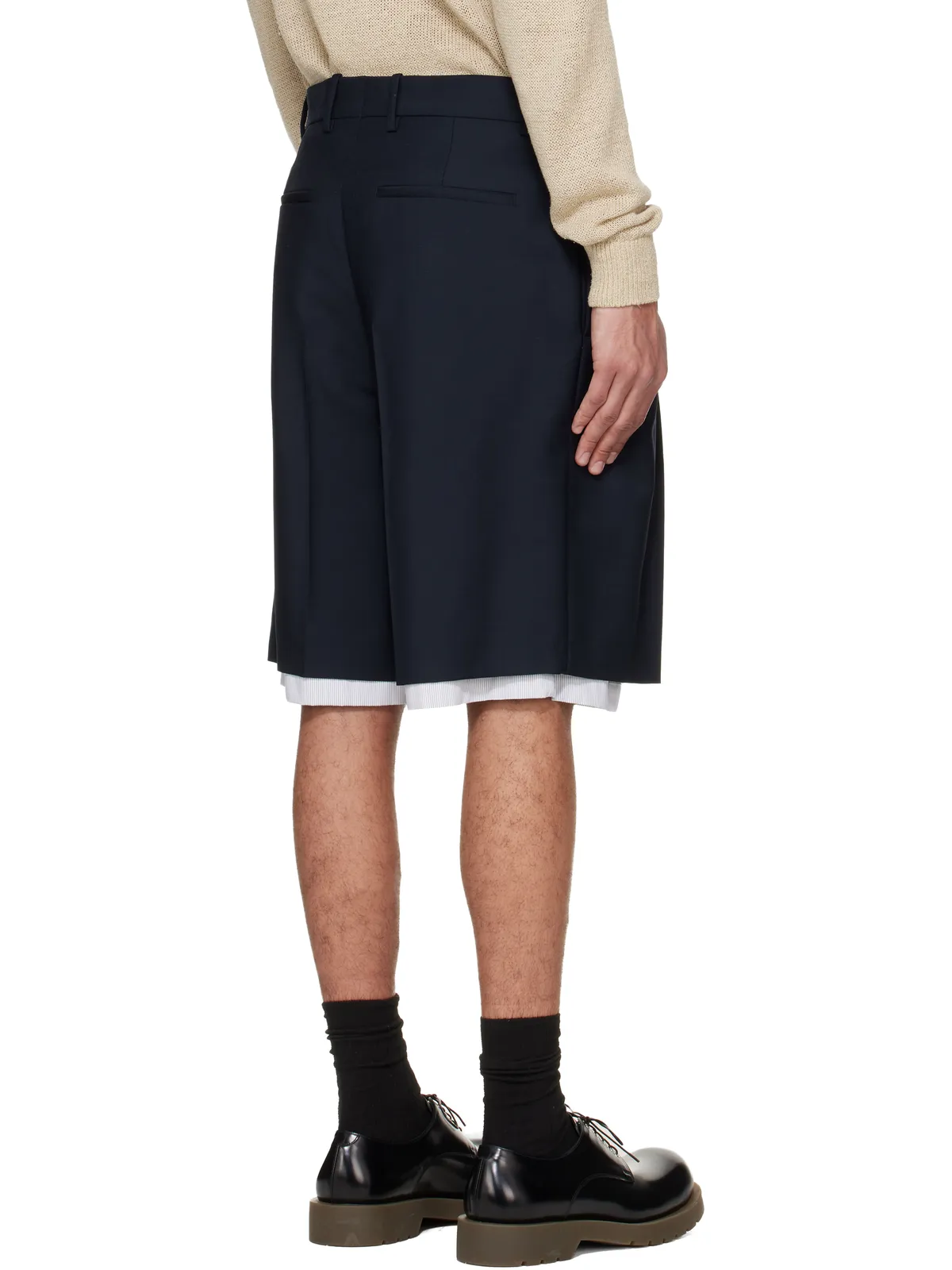Jil Sander ウールキャンバス ショートパンツ - 画像3