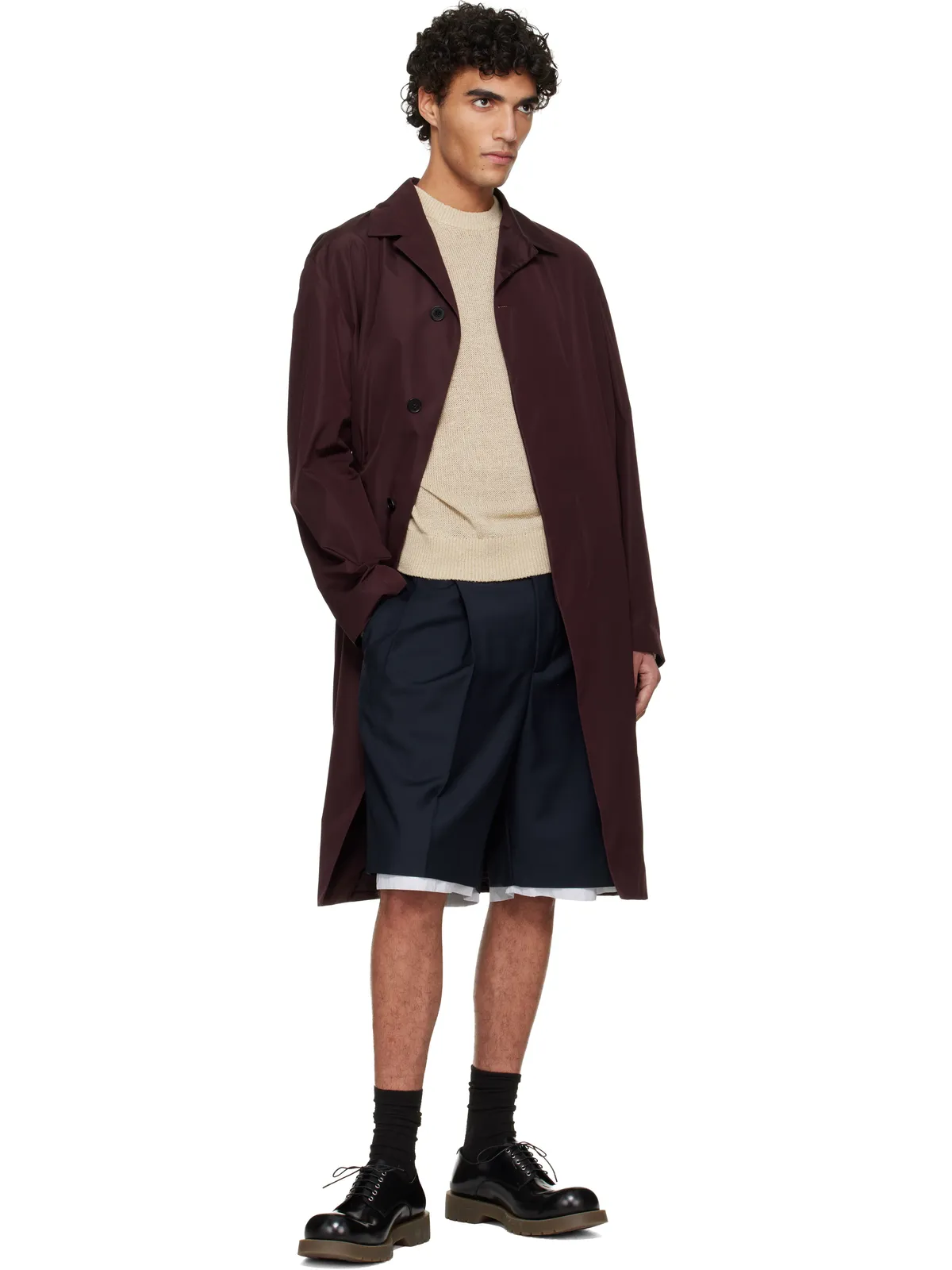 Jil Sander ウールキャンバス ショートパンツ - 画像4