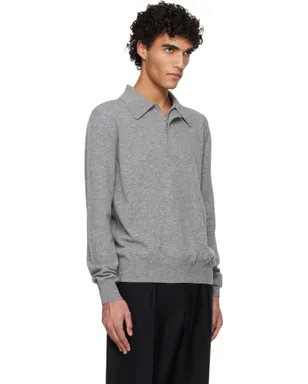 Jil Sander ライトウェイト ウール ニットポロシャツ - サムネイル2