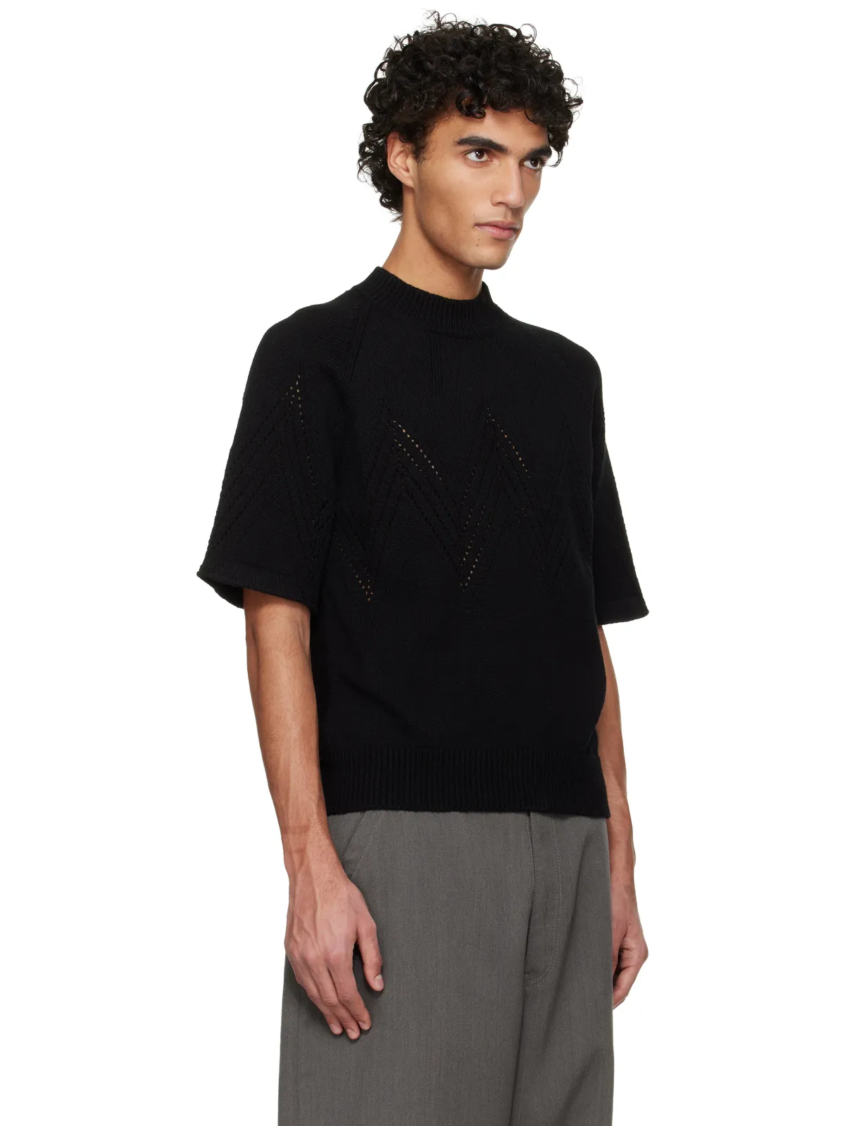 Jil Sander ポインテール 半袖セーター - 画像2