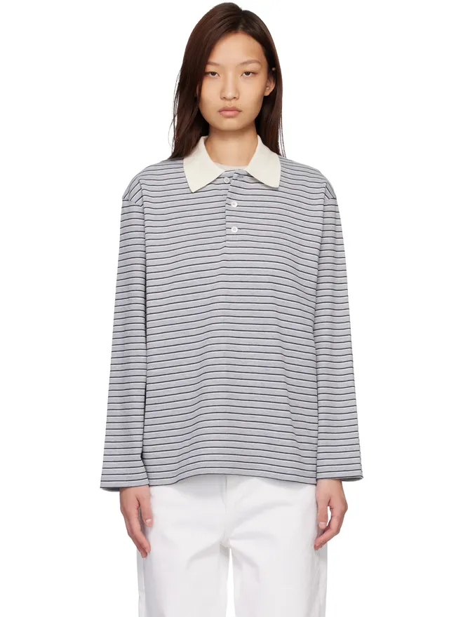 COOR COOR Multi-Stripe ピケ ポロシャツの商品画像