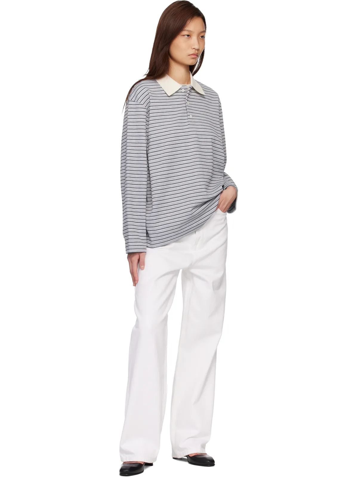COOR Multi-Stripe ピケ ポロシャツ - 画像4