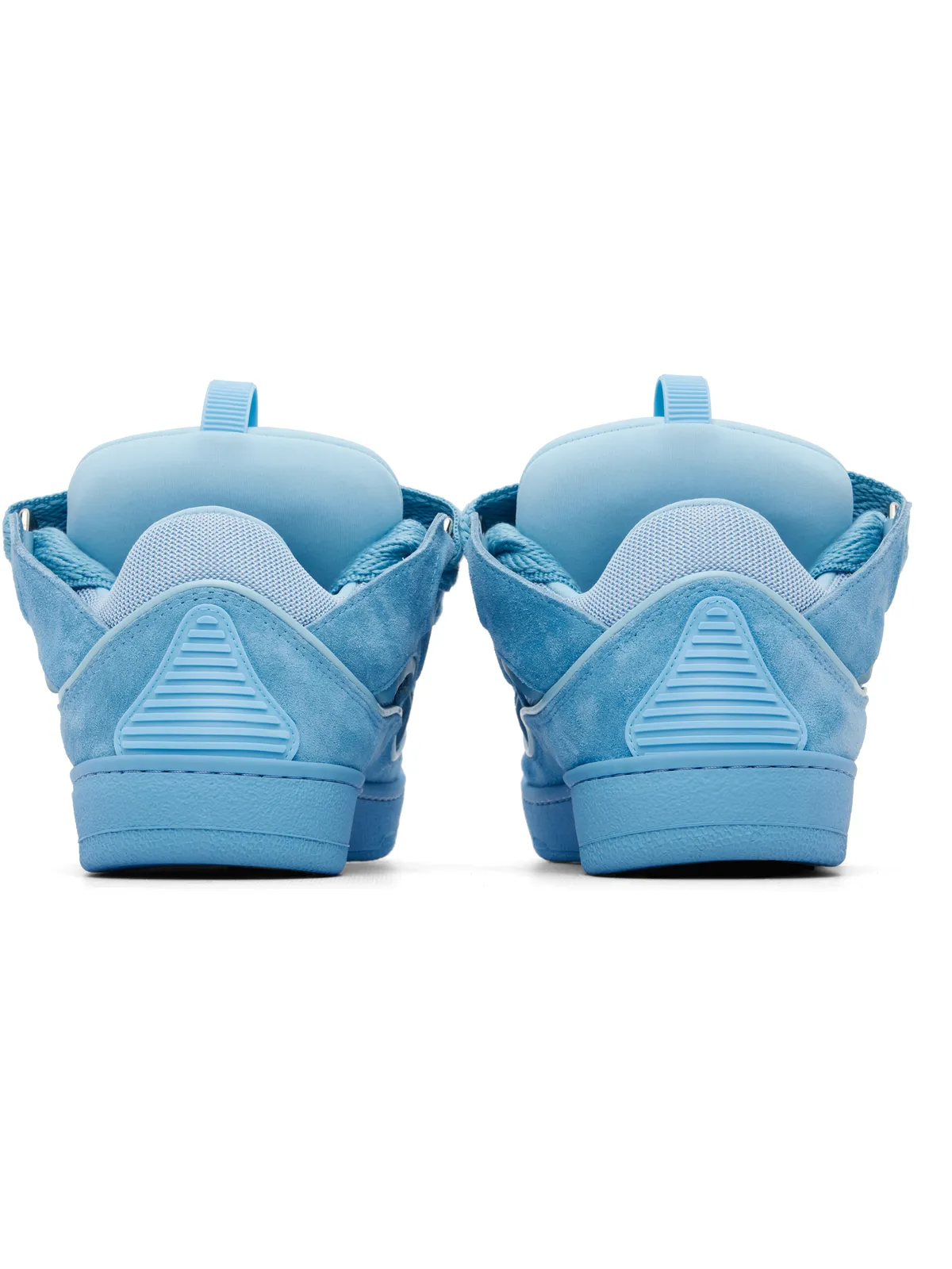 Lanvin Curb モノクロ スエード スニーカー - 画像2
