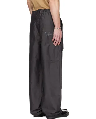 Lanvin グレー シャンブレー ワイドレッグ カーゴパンツ - サムネイル3